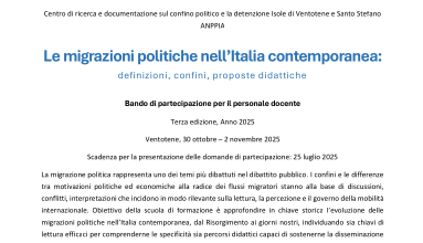 Political migrations in contemporary Italy. Call for participation for teaching staff